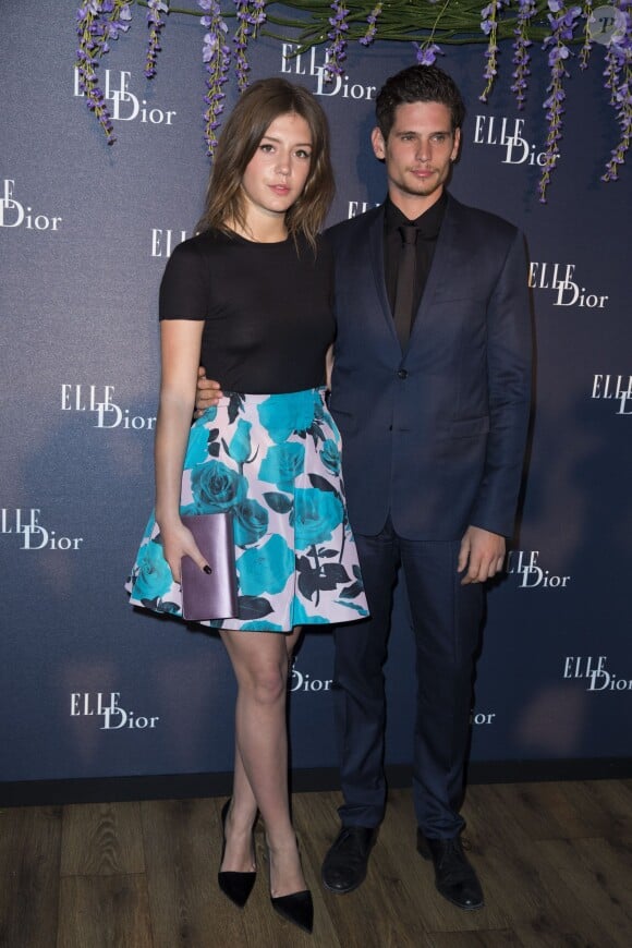 Adèle Exarchopoulos et son compagnon Jérémie Laheurte - Photocall de la soirée Dior et Elle magazine à l'occasion du 67e festival du film de Cannes à Cannes le 18 mai 2014.