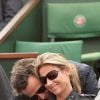 Anne-Sophie Lapix et son mari Arthur Sadoun à Roland Garros à Paris le 2 juin 2013.