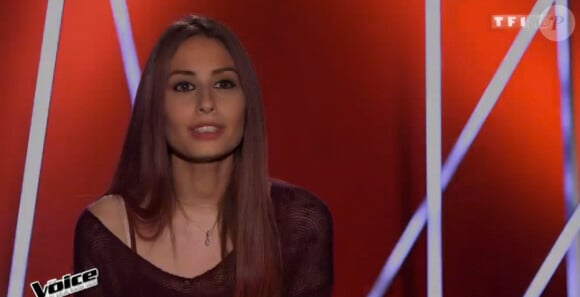 Hiba Tawaji dans The Voice 4 sur TF1, le samedi 4 avril 2015.