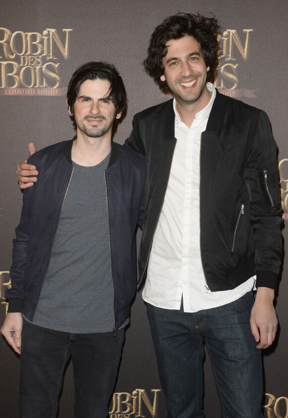 Anthony Marciano et Max Boublil - Avant-première du film "Robin des bois" au cinéma Gaumont Capucines Opéra à Paris le 12 avril 2015.