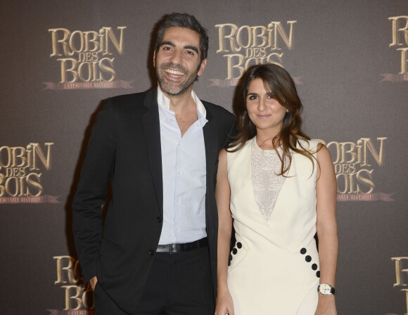 Ary Abittan et Géraldine Nakache - Avant-première du film "Robin des bois" au cinéma Gaumont Capucines Opéra à Paris le 12 avril 2015.