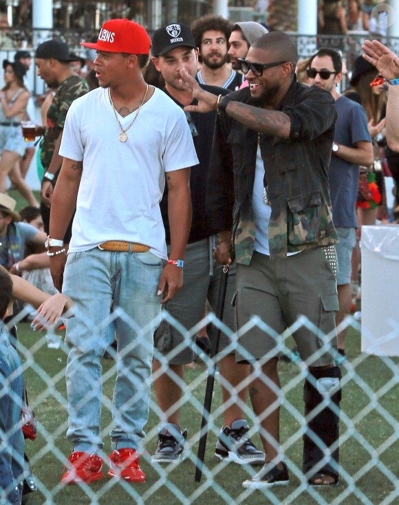 Usher au 3ème jour du Festival de "Coachella Valley Music and Arts" à Indio, le 11 avril 2015 