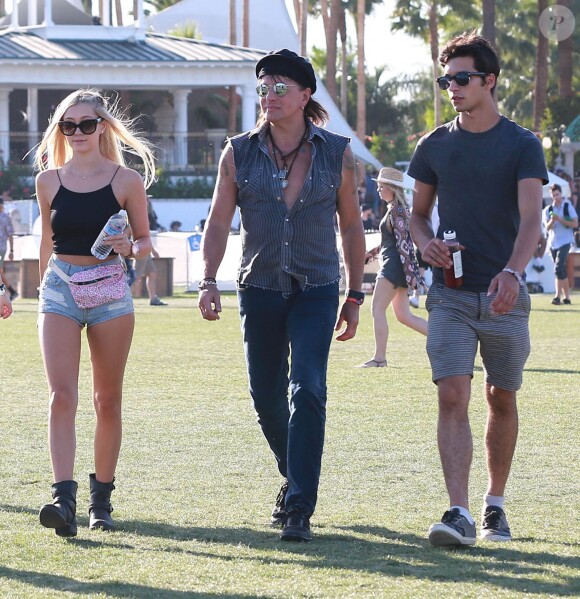 Richie Sambora et sa fille Ava Sambora au 3ème jour du Festival de "Coachella Valley Music and Arts" à Indio, le 11 avril 2015 