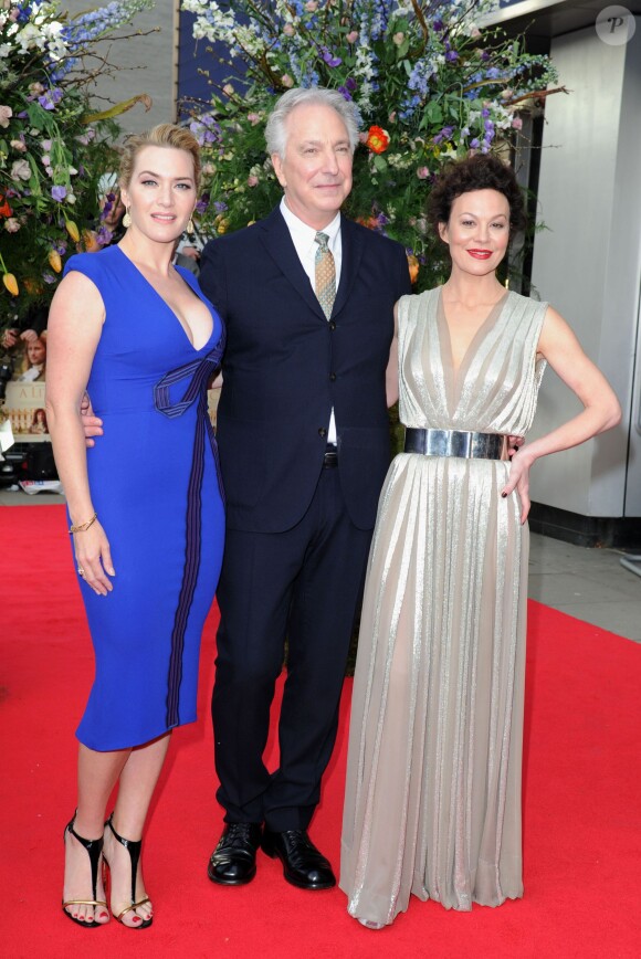 Kate Winslet, Alan Rickman, Helen McCrory à la première "A Little Chaos" à Londres, le 13 avril 2015.
