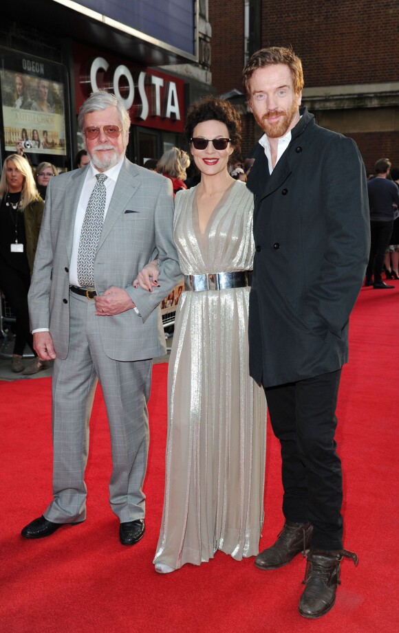 Damian Lewis, Helen McCrory et son père Ian McCrory à la première "A Little Chaos" à Londres, le 13 avril 2015.