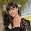 Exclusif - Rencontre avec Monica Bellucci sur la plage Magnum à l'occasion du 67ème festival de Cannes à à Cannes le 18 mai 2014. 