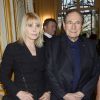 Candice Patou et son mari Robert Hossein - Soirée de prestige à l'hôtel Marcel Dassault Pour "Autistes sans Frontières" à Paris le 16 avril 2015. 