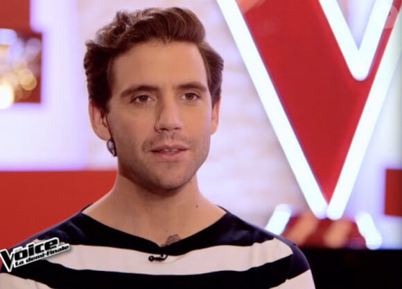 Mika dans The Voice 4 (demi-finale), le samedi 18 avril 2015 sur TF1.