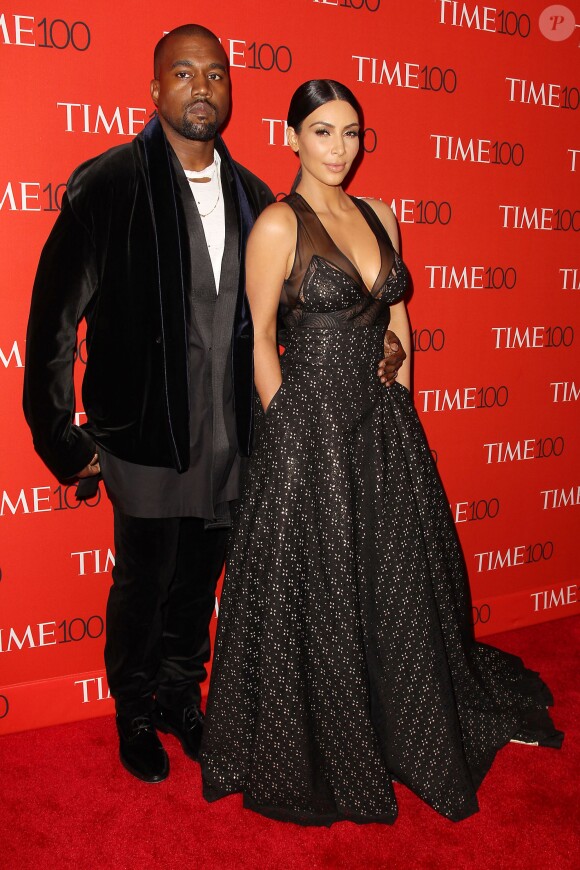 Kanye West et Kim Kardashian assistent au gala Time 100 du magazine TIME au Frederick P. Rose Hall. New York, le 21 avril 2015.