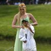 Lindsey Vonn et la fille de Tiger Woods, Sam, le 8 avril 2015 au Masters d'Augusta à l'occasion du Par 3 Contest à l'Augusta National Golf Club d'Augusta