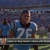 Greg Hardy, ancien defensive end des Carolina Panthers aujourd'hui chez les Cowboys de Dallas, suspendu par la NFL suite à une affaire de violences conjugales