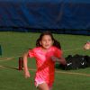 Suri Cruise lors d'une séance d'athlétisme à Los Angeles, le 8 avril 2015. À 9 ans, la fille de Katie Holmes et Tom Cruise est très sportive.
