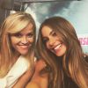 Sofia Vergara a ajouté une photo à son compte Instagram avec Reese Witherspoon pour la promotion de leur film Hot Pursuit, le 25 avril 2015