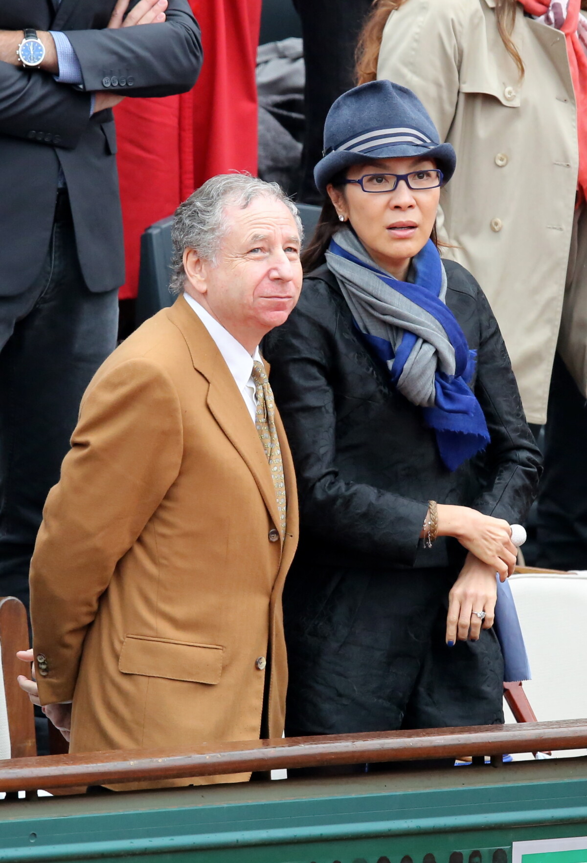 Photo : Jean Todt et Michelle Yeoh à Roland Garros le 9 juin 2013 ...