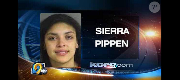 Sierra Pippen, arrêtée le 26 avril 2015 pour avoir uriner dans le hall d'entrée d'un hôtel d'Iowa City
