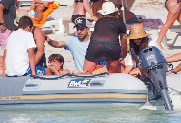 Le joueur de football catalan Jordi Alba en vacances à Formentera le 24 juillet 2013.