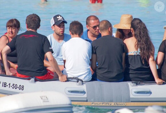 Le joueur du Barça Jordi Alba en vacances à Formentera le 24 juillet 2013.