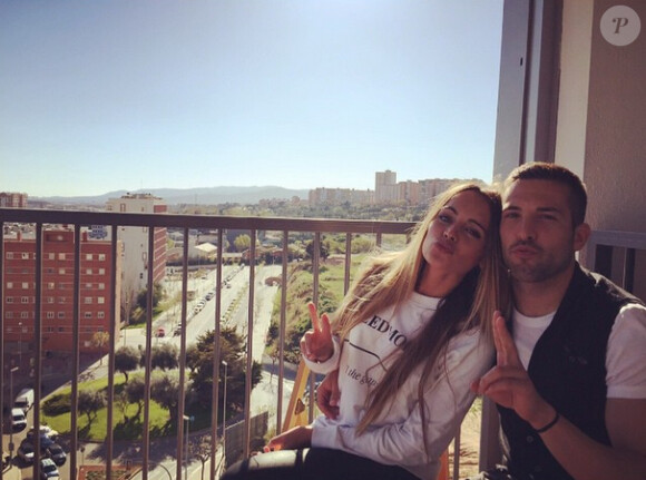 Jordi Alba et sa chérie Romarey Ventura - avril 2015
