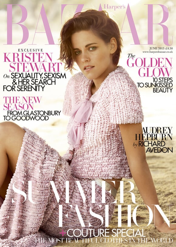 Couverture du magazine Harper's Bazaar (numéro de juin) avec Kristen Stewart.