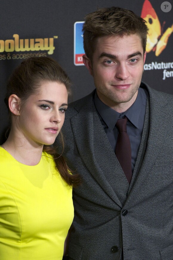 Kristen Stewart et Robert Pattinson à Madrid, le 15 novembre 2012.