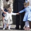 La princesse Leonore de Suède (14 mois) et la princesse Estelle de Suède (3 ans) étaient très complices lors des célébrations traditionnelles du 69e anniversaire de leur grand-père le roi Carl XVI Gustaf de Suède, le 30 avril 2015 au palais Drottningholm à Stockholm.