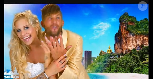 Les jeunes mariés Adixia et Paga heureux – Les images du mariage de Paga et Adixia dans Les Marseillais en Thaïlande - extraites du nouveau générique de l'émission de W9