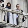 Ron Howard, Felicity Jones et Tom Hanks - Tournage du film "Inferno" à Venise, le 29 avril 2015.