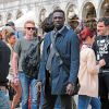 Omar Sy sur le tournage du film "Inferno" à Venise, le 29 avril 2015.