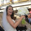 Eva Longoria assiste au mariage d'amis, Manuel et Alina à Cordoue en Espagne, le 1er mai 2015