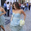 Eva Longoria au mariage d'amis, Manuel Gutierrez Cabella et Alina à Cordoue en Espagne, le 1er mai 2015
