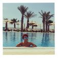 Karima Charni dans une piscine à Hammamet en Tunisie. Mai 2015.