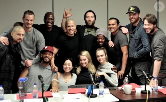 L'équipe du film Suicide Squad réunie pour une lecture du scénario. Photo postée le 9 avril.