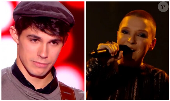 Lilian Renaud et Anne Sila, lors de la finale de The Voice 4 le samedi 25 avril 2015 sur TF1.