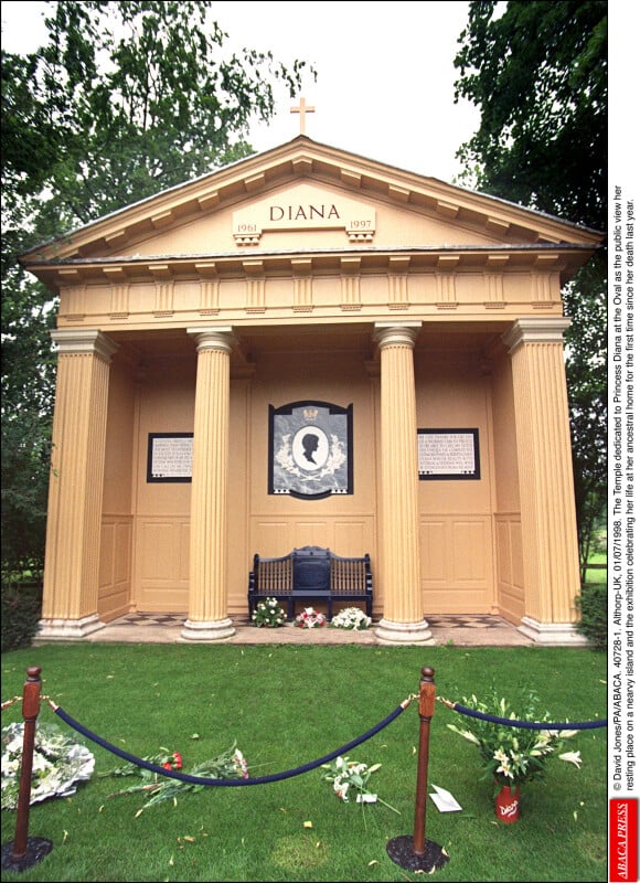 Le mémorial dédié à Lady Di à Althorp.