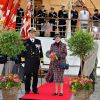 La reine Margrethe II de Danemark et le prince consort Henrik ont embarqué le 5 mai 2015 à bord du yacht royal, le Dannebrog, pour leur traditionnelle croisière officielle des beaux jours.
