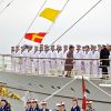 La reine Margrethe II de Danemark et le prince consort Henrik ont embarqué le 5 mai 2015 à bord du yacht royal, le Dannebrog, pour leur traditionnelle croisière officielle des beaux jours.