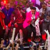 Chris Brown, 50 Cent, Akon, Tyga, Busta Rhymes et le basketteur Russell Westbrook enflamment le Drai's à Las Vegas. Le 2 mai 2015.