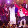 Chris Brown, 50 Cent, Akon, Tyga, Busta Rhymes et le basketteur Russell Westbrook enflamment le Drai's à Las Vegas. Le 2 mai 2015.