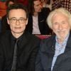 Pierre Richard et son fils Olivier Defays - Enregistrement de l'émission "Vivement Dimanche" à Paris le 6 avril 2015 et qui est diffusée le 10 mai 2015.