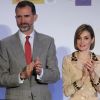 Le roi Felipe VI et la reine Letizia d'Espagne aux Don Quichotte de Journalisme à Madrid le 7 mai 2015