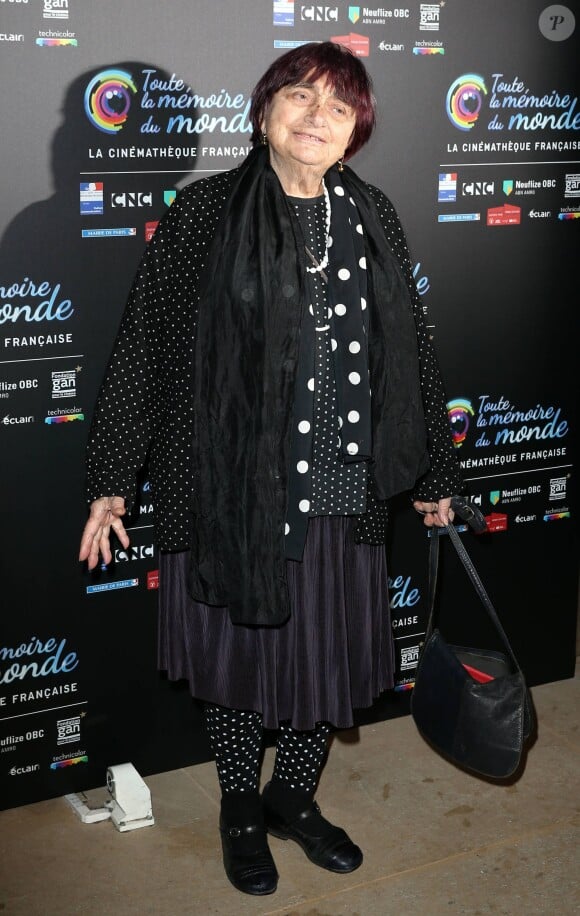 Agnès Varda - 3e édition du festival international du film restauré "Toute la mémoire du monde" à la Cinémathèque française à Paris, avec pour invité d'honneur Francis Ford Coppola, le 28 janvier 2015.