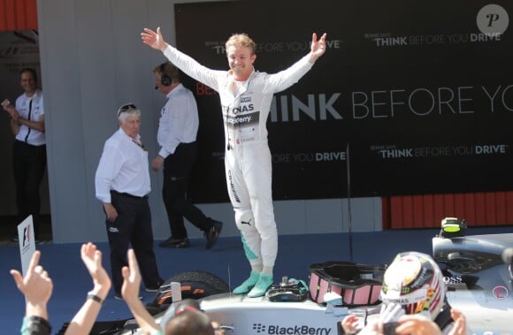 Nico Rosberg après sa victoire au Grand Prix d'Espagne sur le Grand Prix de Catalogne, le 10 mai 2015