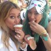 Haylie Duff a ajouté une photo à son compte Instagram avec sa soeur Hilary, le 21 mars 2015