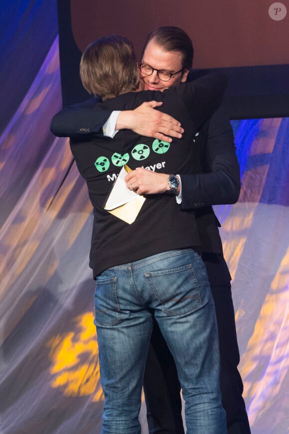Le prince Daniel de Suède lors du Swedish Young Enterprise Championships à Stockholm le 11 mai 2015
