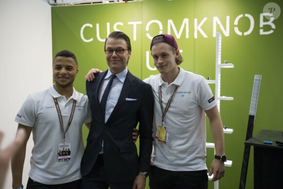 Le prince Daniel de Suède lors du Swedish Young Enterprise Championships à Stockholm le 11 mai 2015