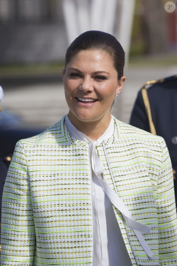 La princesse Victoria de Suède assiste à une conférence à l'occasion des 50 ans de l'Université suédoise des sciences agricoles à Uppsala le 11 mai 2015.