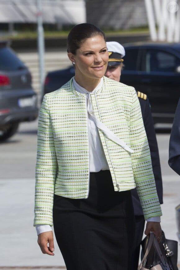La princesse Victoria de Suède assiste à une conférence à l'occasion des 50 ans de l'Université suédoise des sciences agricoles à Uppsala le 11 mai 2015.