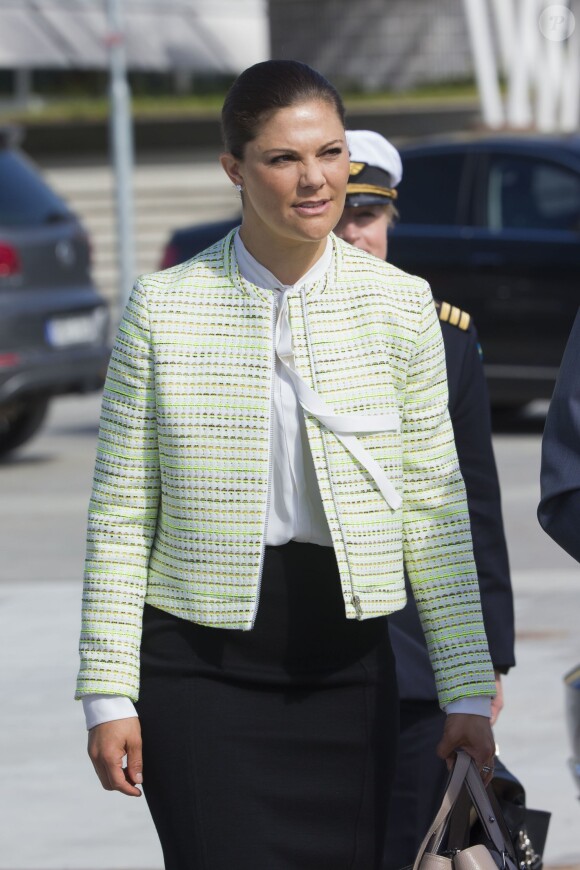 La princesse Victoria de Suède assiste à une conférence à l'occasion des 50 ans de l'Université suédoise des sciences agricoles à Uppsala le 11 mai 2015.