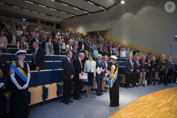 La princesse Victoria de Suède assiste à une conférence à l'occasion des 50 ans de l'Université suédoise des sciences agricoles à Uppsala le 11 mai 2015.
