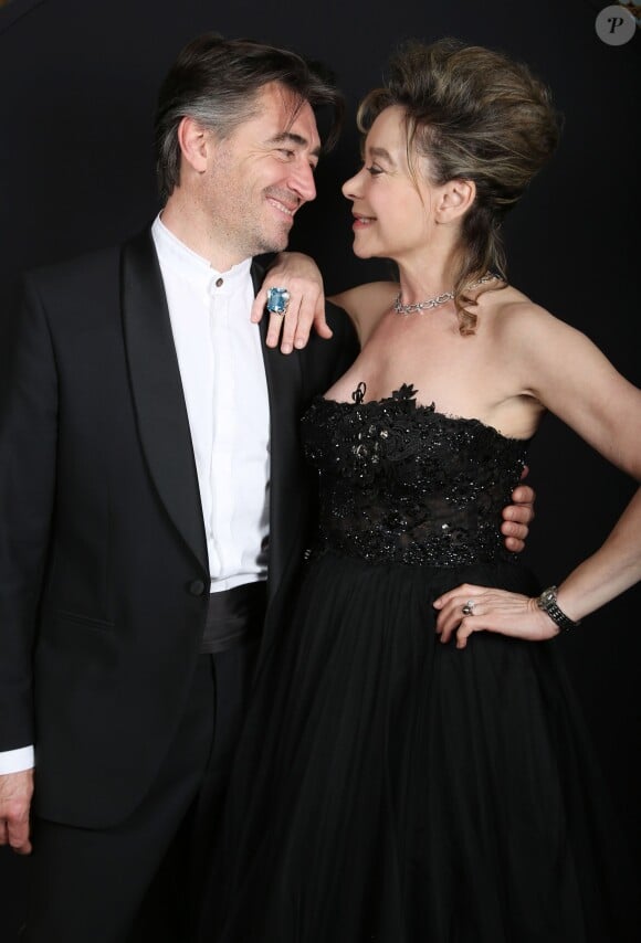 Exclusif - Grace de Capitani et son compagnon Jean-Pierre Jacquin - Soirée "Révélation des Etoiles" à l'Hôtel du Collectionneur à Paris le 11 mai 2015. La soirée à pour objectif de financer les bourses des lauréats qui partiront représenter la France aux JO de Talents à Hollywood.
